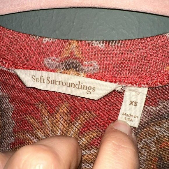 Soft Surroundings Spice Market High Low Blouse Top Women's  XS - Picture 3 of 7